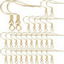 SUNNYCLUE 1 boîte de 150 crochets de boucles d'oreilles plaqués or véritable 18 carats crochets de boucles d'oreilles français c