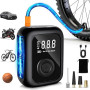 Gonfleur Pneus Voiture sans Fil,150PSI Pompe a Velo Electrique,Compresseur à Air Portatif avec Écran LED Numérique et Éclairage