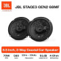 JBL Stage3 Gen2 68MF Haut-Parleurs Voiture Coaxiaux 3 Voies 16,5cm (6,5 Pouces) 560W Pack de 2 - Hi-FI Audio Automobile Basses P