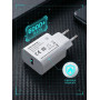 YIMINGOUFEI Chargeur USB 5 V 3 A 15 W Connecteur USB-A Prise EU Type-C Alimentation Boîtier en ABS + PC Résistant au Feu Broches