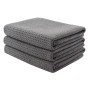 Aniease Lot de 3 chiffons de nettoyage en microfibre super absorbants à séchage rapide, Coton Polyester, gris, 40CMx60CM