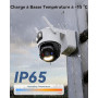 Imou 4G LTE Caméra Solaire avec Carte SIM, 10MP(5MP+5MP)Caméra Surveillance WiFi Extérieure sans Fil Double Objectif, AOV 24/7 E