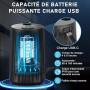 Tipkook Douche Portable, [10000mAh] Douche de Camping,Électrique Rechargeable,Imperméable, avec Afficheur Intelligent et Pomme d
