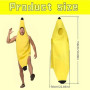 EYWILYWI Costume de banane jaune hilarant pour adulte, léger et confortable, tenue unisexe pour Halloween, fêtes, carnavals, Noë