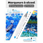 Chen Rui 100 Couleurs Feutres a Alcool avec App, Feutres Coloriage Adulte, Marqueurs Double Pointe (Pinceau & Biseautée), Marque