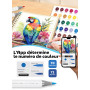Chen Rui 100 Couleurs Feutres a Alcool avec App, Feutres Coloriage Adulte, Marqueurs Double Pointe (Pinceau & Biseautée), Marque