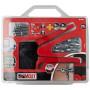 MOLLY Kit de 20 Chevilles de fixation - 15 Chevilles 4 x 33mm et 5 Chevilles 5 x 36mm + Pince de pose, Gris, Set de 27 pièces M7