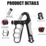 Swiftctrl Hand Grip Musculation Main, Réglable de 5 à 100kg Poignet Musculation avec Compteur, Avant Bras Muscu Trainer - Pour l