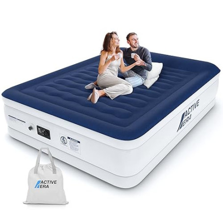 Active Era Matelas Gonflable 2 Personnes – Confort Ultra Doux, Finition Luxe, Lit Gonflable avec Pompe Électrique, Support Stabl
