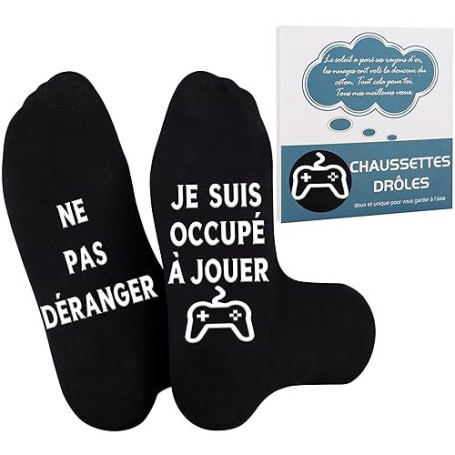 Merclix Chaussettes Homme 43-46 Rigolote Idee Cadeau Homme Papa Papy Ado Garcon Original Utile Cadeau Noel Anniversaire Fete des