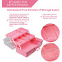 Creahaus Boîte de rangement multifonction à trois couches-Boîte à outils pliable pour loisirs créatifs, fournitures de couture, 