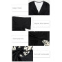 EIRUKON Robe Ete Femme Col V Chic et Elegant Manches Courtes Mini Robe A-Line Décontractée Robes Taille Haute pour Fête Noël Mar