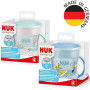 NUK Mini Magic Cup Tasse d’Apprentissage | Rebord antifuite 360° | 6+ mois | Poignées ergonomiques | 160 ml | Bleu et turquoise