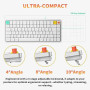 nuphy Clavier mécanique Air75 V3, Clavier 75% à Profil Bas avec molette, Clavier Gaming Hot Swap Compatible Bluetooth/2,4 GHz/US
