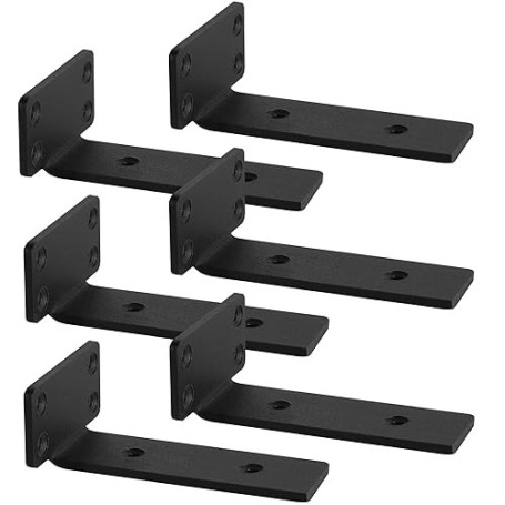 Equerre Etagere Murale,equerre fixation 15cm, Support etagere murale,Equerre Charge Lourde,Support étagère Murale,Lot de 6
