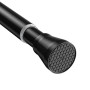 AIZESI tringle rideau sans percage 74.5-163 cm Tringle Rideau Extensible - Barre Telescopique Acier Inoxydable Noir pour Salle d