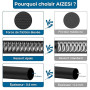 AIZESI tringle rideau sans percage 74.5-163 cm Tringle Rideau Extensible - Barre Telescopique Acier Inoxydable Noir pour Salle d