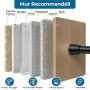 AIZESI tringle rideau sans percage 74.5-163 cm Tringle Rideau Extensible - Barre Telescopique Acier Inoxydable Noir pour Salle d