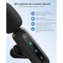 WARM BOX Microphone de Lavalier sans Fil pour iPhone,iPad,téléphone Android,2-Pack Mini Microphone avec réduction du Bruit, appa