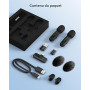 WARM BOX Microphone de Lavalier sans Fil pour iPhone,iPad,téléphone Android,2-Pack Mini Microphone avec réduction du Bruit, appa