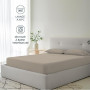 Dreamzie Drap Housse 160 x 200 Bonnet 35 cm pour Matelas Épais - 100% Microfibre - Lin, Certifié sans Produits Chimiques (Oeko T