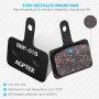 AGPTEK 4 Paires Plaquettes de Frein Vélo à Disque, Bicyclette Patins de Frein Semi-Métalliques pour Shimano TRP Tektro Deore M57