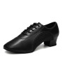 YCALCP Chaussures de Danse Latine Femme à Lacets Tango Salsa Standard Modernes Pratique Talon Bas,Modèle-LHD2801