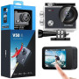 AKASO Caméra Sport 4K Etanche WiFi Action Caméra Sportive Ultra Full HD Stabilisateur avec Télécommande Écran Tactile 30fps Angl