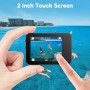 AKASO Caméra Sport 4K Etanche WiFi Action Caméra Sportive Ultra Full HD Stabilisateur avec Télécommande Écran Tactile 30fps Angl