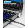 Duttek USB C à 90 degrés Adaptateur, USB C mâle vers Femelle PD 140W avec Affichage vidéo 8K@60Hz, Compatible avec Thunderbolt 4