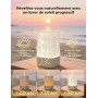 LIORQUE Réveil Lumineux Simulateur d'Aube, Reveil Simulateur d'Aube sur Lampe de Chevet LED, Lampe de Reveil avec 30 Sons pour D