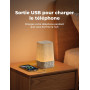 LIORQUE Réveil Lumineux Simulateur d'Aube, Reveil Simulateur d'Aube sur Lampe de Chevet LED, Lampe de Reveil avec 30 Sons pour D