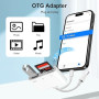 Lecteur Carte SD pour iPhone iPad, [Certifié Apple MFi] 3 in 2 Lightning et USB C Adaptateur Carte SD avec SD/MicroSD/USB3.0 Slo
