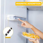 Quasziwa Derouleur Film Alimentaire Magnétique - Distributeur Papier Aluminium et Film avec Lames Tranchantes - Coupeur Mural Am
