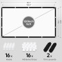 Osoeri Écran de Projection Portable Pliable Extérieur 120 Pouces, 16: 9 HD, Double Face Anti-Plis Projection pour Vidéoprojecteu