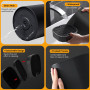 Blocs Couteaux Vides de Cuisine, Porte Couteaux sans Couteaux, Universel Porte-Couteaux Noir, Support Couteau de Cuisine, Rangem