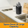 Blocs Couteaux Vides de Cuisine, Porte Couteaux sans Couteaux, Universel Porte-Couteaux Noir, Support Couteau de Cuisine, Rangem
