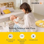 Medela recueil lait maternel en silicone pour les mères qui allaitent, économiseur de lait avec une base à ventouse et un couver