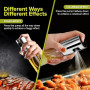 PORTENTUM Pulvérisateur d’Huile 100 ml en Inox, Huile Spray Cuisine et Friteuse à Air, Huilier en Verre avec Accessoires Antigou
