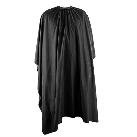 ECENCE Cap professionnelle de coiffure avec fermeture à crochet Noir, 150x120cm, pour femmes, hommes, enfants, cape de coupe, ét