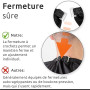ECENCE Cap professionnelle de coiffure avec fermeture à crochet Noir, 150x120cm, pour femmes, hommes, enfants, cape de coupe, ét