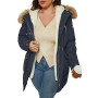 Geschallino Manteau parka 3 en 1 pour Femmes Grande Taille Doublé de Molleton Hiver Chaud Capuche Veste avec Enlever Intérieur