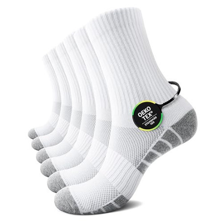 TUUHAW Chaussettes Homme Femme Coton Éponge Chaussettes de Sport (Lot de 6) Pour Tennis Course Trekking Golf, OEKO-TEX Standard