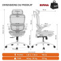 SIHOO B100 Chaise de Bureau Ergonomique, Maille Respirante, Support Lombaire, Appui-Tête Large, Accoudoirs Relevables, Inclinais