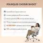 SIHOO B100 Chaise de Bureau Ergonomique, Maille Respirante, Support Lombaire, Appui-Tête Large, Accoudoirs Relevables, Inclinais