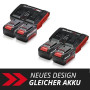 Einhell Starter Kit 2 x 4,0 Ah + Double Chargeur Power X-Change (Lithium-ION, 18V, 1 Chargeur + 2 Batteries 4,0 Ah, pour Tous Le