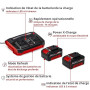 Einhell Starter Kit 2 x 4,0 Ah + Double Chargeur Power X-Change (Lithium-ION, 18V, 1 Chargeur + 2 Batteries 4,0 Ah, pour Tous Le
