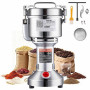 VEVOR Moulin à Épices Électrique 750 g, Broyeur à Grains Commercial 2000 W Haute Vitesse, Moulin à Farine en Acier Inoxydable, T