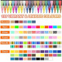 Lyuvie Feutre Acrylique, 100 Couleur Marqueur Peinture Acrylique pour Textile Verre Galets Métal Tissu Bois Céramique, Permanent