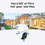 Reolink 2K 360°Pan&Tilt Camera Solaire, 2,4 Ghz WiFi, Détection Personne/Véhicule, Audio Bidirectionnel, Siren, Argus PT Lite +